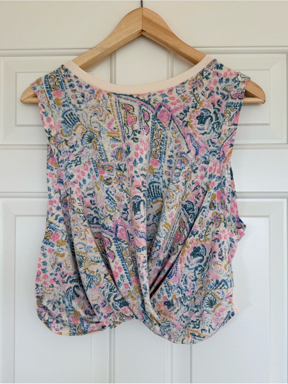FP Movement by Free People Sleeveless Twist-Front Crop Top L
